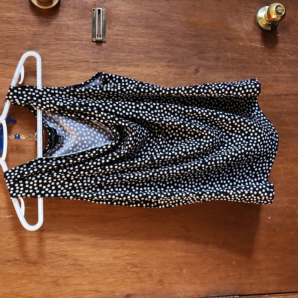 Black and white dots dress tank top